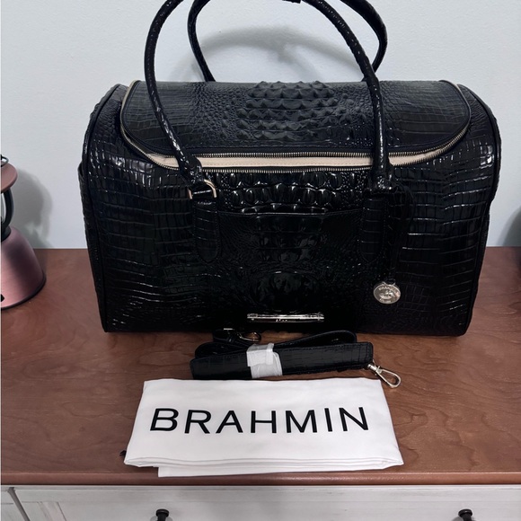 Brahmin Talulla Travel Bag Black Melbourne Discontinued Item New with Tags - Picture 6 of 6